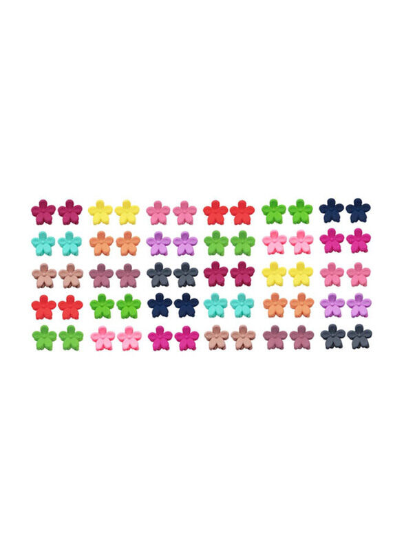 

Generic Elesa Miracle Baby Girl Mini Hair Claw Flower Hair Clips, 60 Pieces, Multicolour