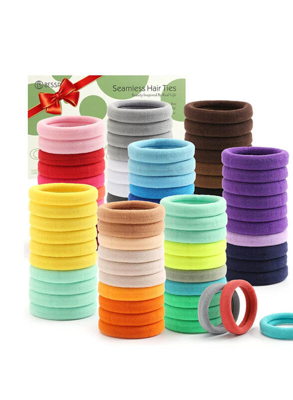 

Bessrung Elastics Hair Ties for All Hair Types, 100 Pieces