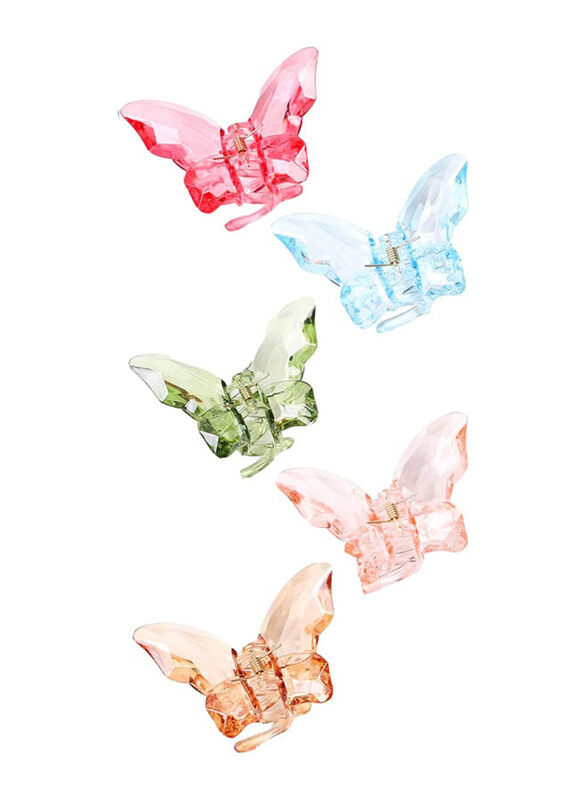 

Naisier 3.3 inch Butterfly Hair Claw Jaw Clips for Girls and Women, 5 Pieces