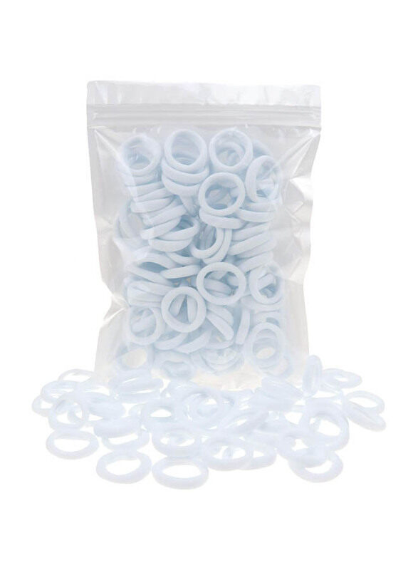 

Generic Elastics Nylon Small Hair Ties, 100 Pieces, White