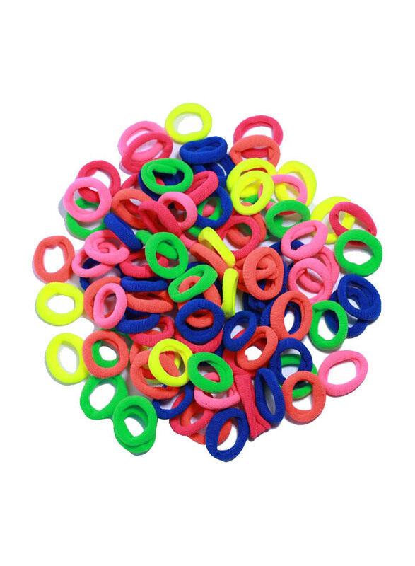 

Generic Toddler Elastics Ponytail Holders Light Color Hair Tie Hair, 100 Pieces, Multicolour