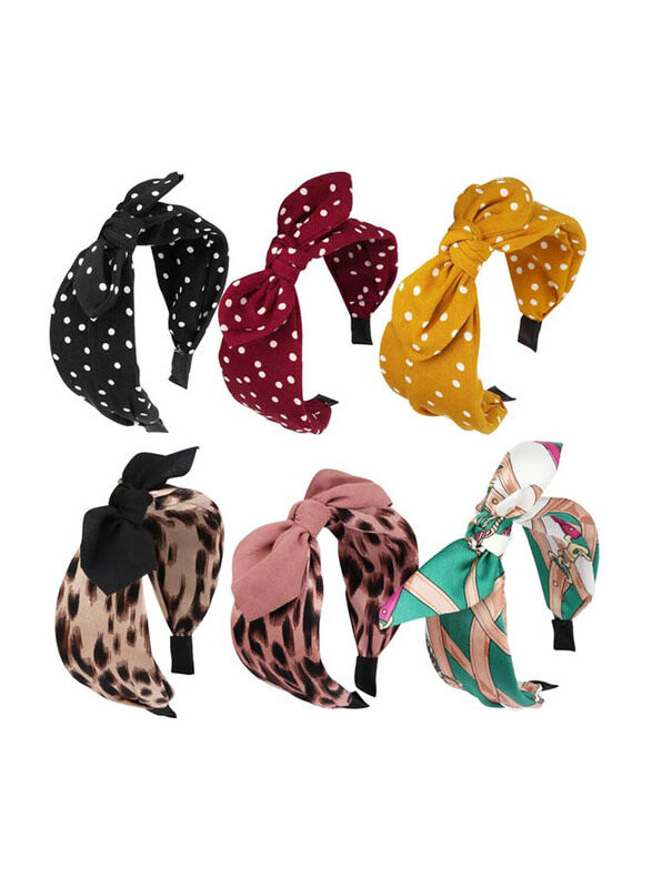 

Jaciya 2.4 Inch Knotted Turban Headbands for All Hair Types, 6 Pieces