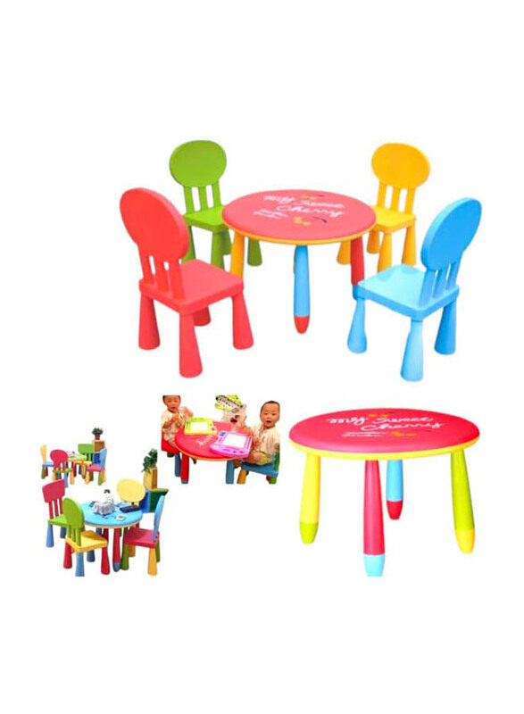 

Generic Round Plastic Study Children's Table and Chair Set, Assorted