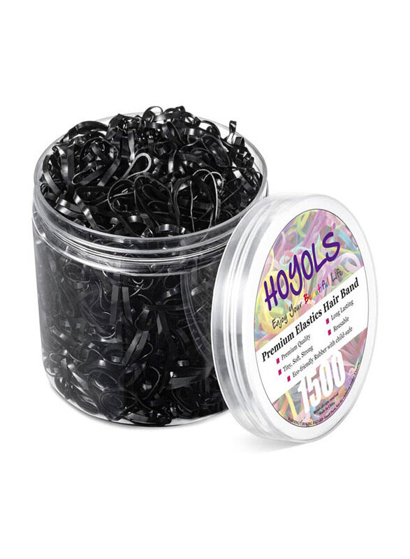 

Generic Elastic Hair Ties Rubber Bands, 1500 Pieces, Black