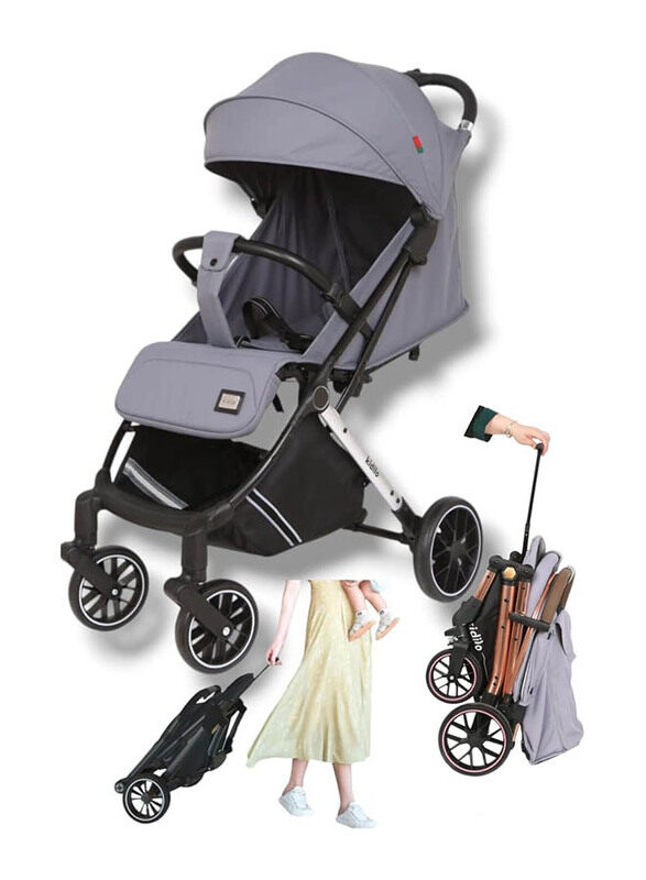 

Kidilo Lightweight Foldable Baby Stroller, Grey