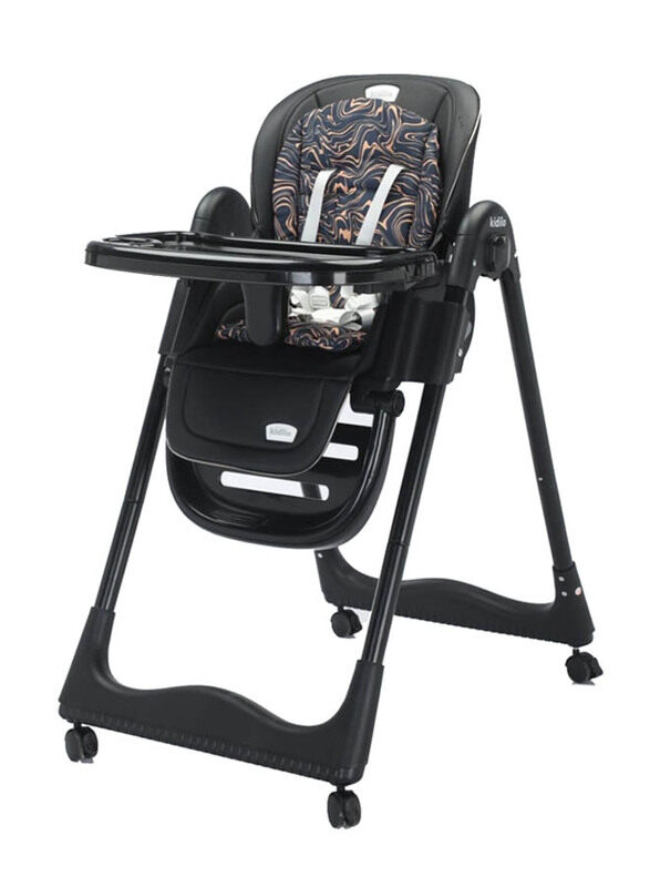 

Kidilo High Chair with Adjustable Headrest and Footrest, Black