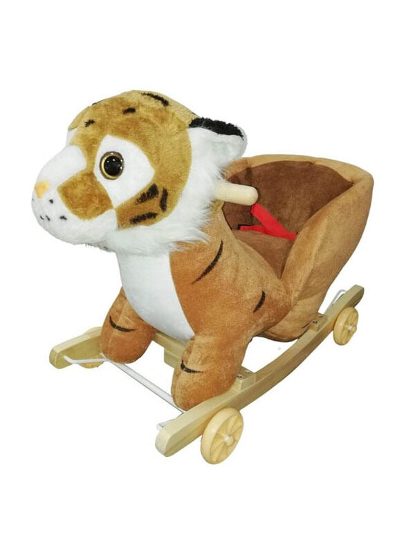 

Generic 2-in-1 Rocking and Riding Baby Horse Tiger with Wheels, Multicolour