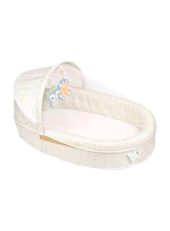 

Generic Newborn Portable Travel Baby Lounger with Sun Protection Mosquito Net, Khaki B