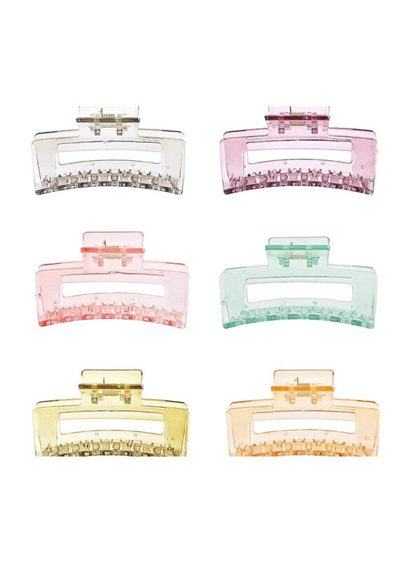 

Generic Rectangle Large Hair Claw Clip for All Hair Types, 6 Pieces