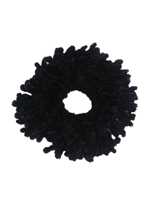 

Generic Women Slate Volumizer Scrunchie Large Hair Bow Rubber Band for All Hair Types, Black