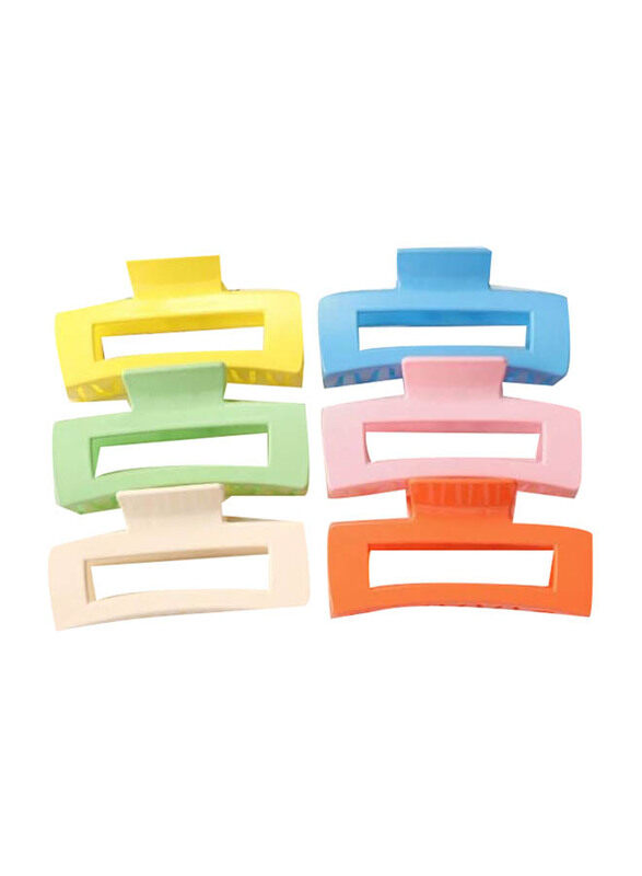 

Generic Plastic Hair Clips for All Hair Types, 6 Pieces