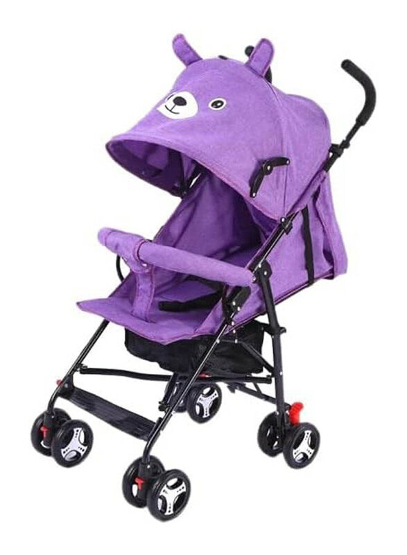 

Generic Lightweight Portable Baby Buggy Stroller With Sleeping Positions Compact Fold For 0-36 Months Baby, Purple