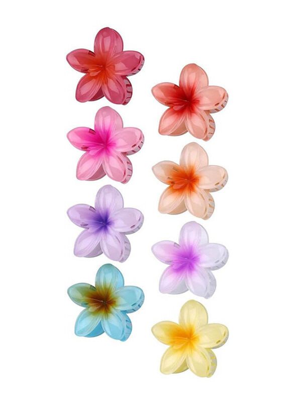 

Generic Non Slip Plastic Flower Hair Claw Clips for All Hair Types, 8 Pieces