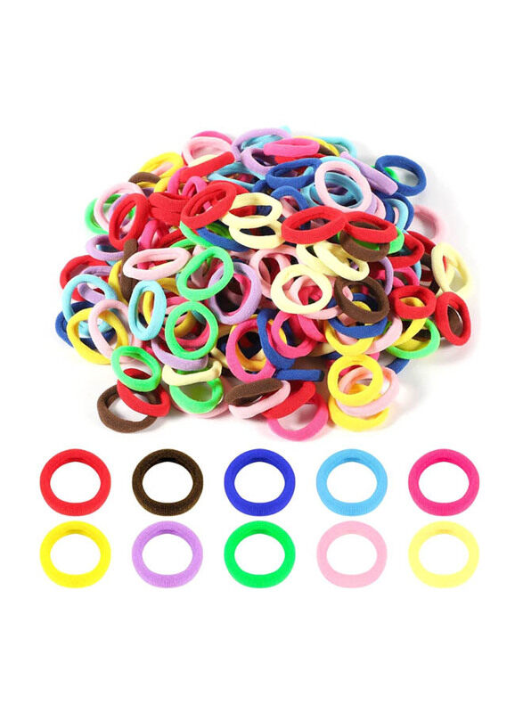 

Generic Elastic Ponytail Baby Hair Ties, 200 Pieces, Multicolour