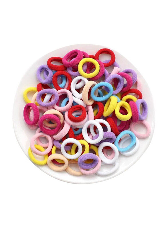 

Generic Soft Ponytail Rubber Band Hair Ties for All Hair Types, 100 Pieces