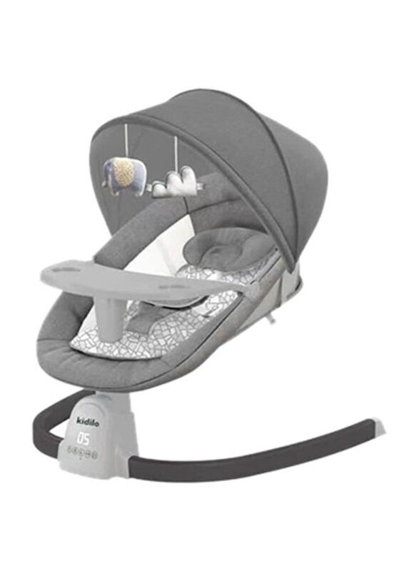 

Generic Kidilo Deluxe Baby Cradle 3 In 1 Multi-Functional Rocker & Swing Chair, Grey