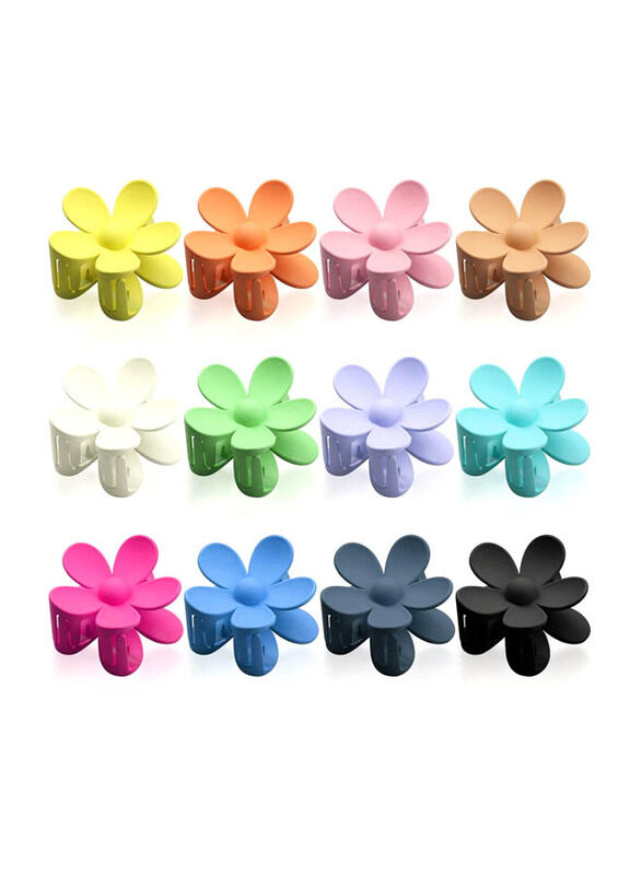 

Rykomo Flower Claw Women Matte Clips for Thick Hair, 12 Pieces