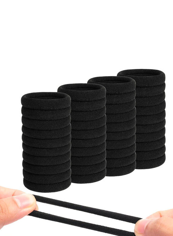 

Moshnoly Seamless Thick Ouchless Basic Large Ponytail Holders for All Hair Types, 100 Pieces
