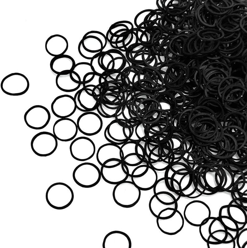 

Generic Soft Elastic Rubber Band Hair Ties for All Hair Types, 1000 Pieces