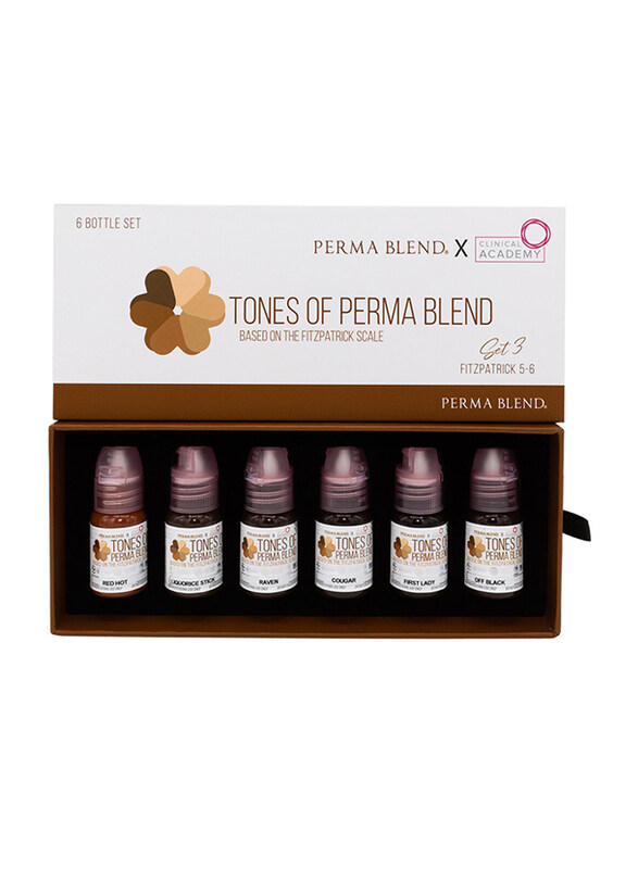 

Perma Blend Fitz 5-6 Tones Eyebrow Colour Set, 6 Pieces x 15ml, Multicolour