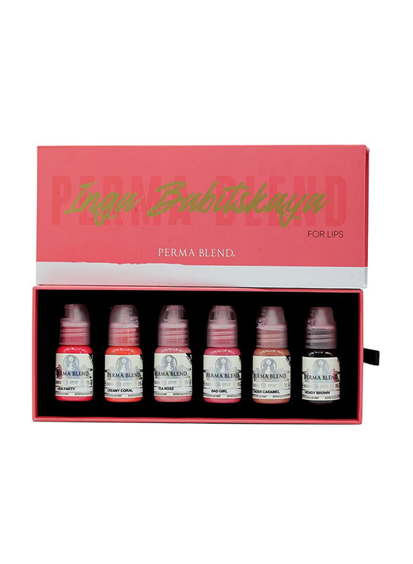 

Perma Blend Inga Babitskaya Lip Pigments Set, 6 Bottles x 15ml, Multicolour