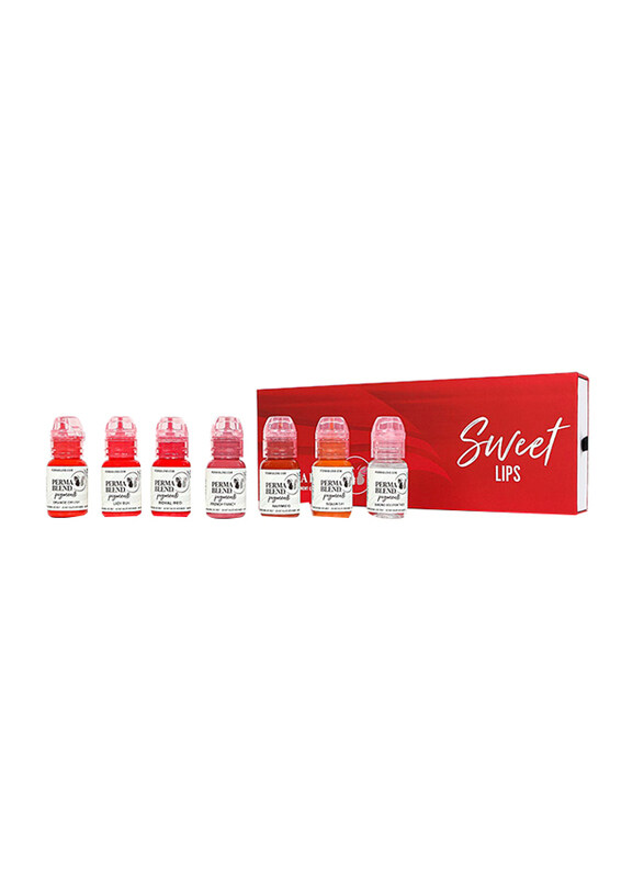 

Perma Blend Sweet Lip Colour Permanent Makeup Set, 6 Pieces x 15ml, Multicolour