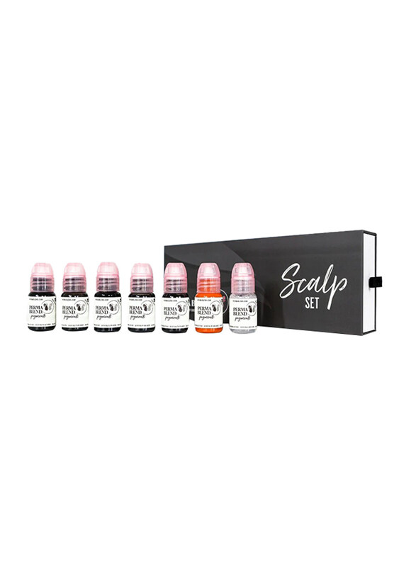 

Perma Blend Scalp Pigment Permanent Makeup Set, 7 Bottles x 15ml, Multicolour