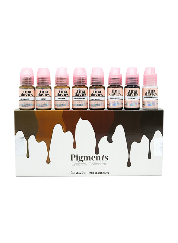 

Perma Blend Tina Davies I Love Ink Eyebrow Colour Set, 8 Pieces x 15ml, Multicolour