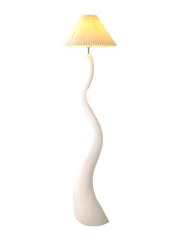 

Generic Twisted Pleated Floor Lamp, White