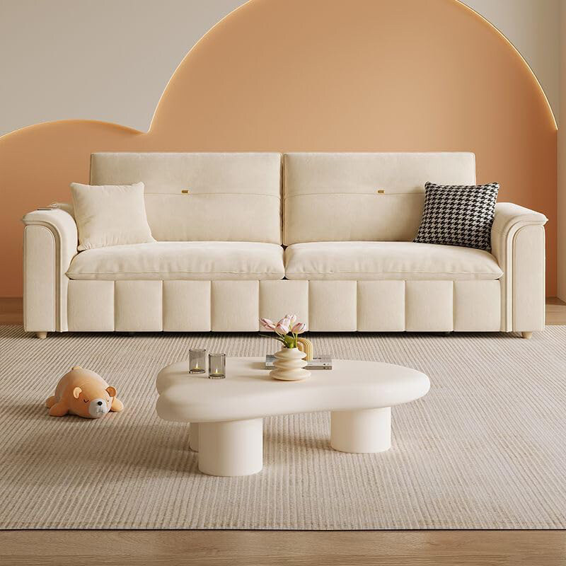

AWD Pull-out Retractable Convertible Sofa Bed, Off White