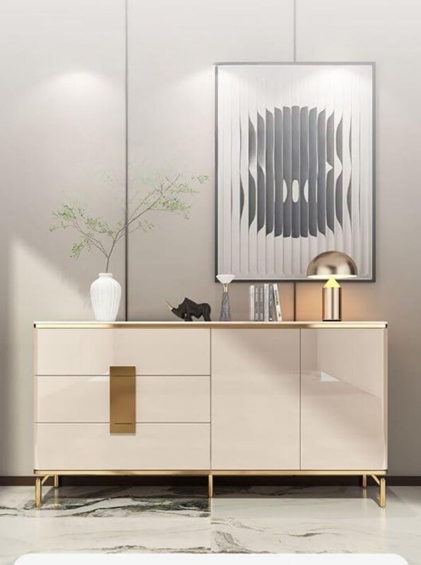 

AWD Modern Sideboard Buffet Home Kitchen Storage Cabinet, White