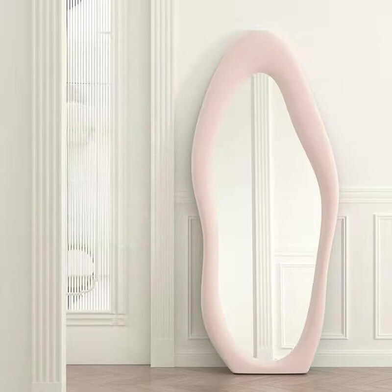 

AWD Floor Stand Full Length Distinct Design Dressing Mirror, Pink