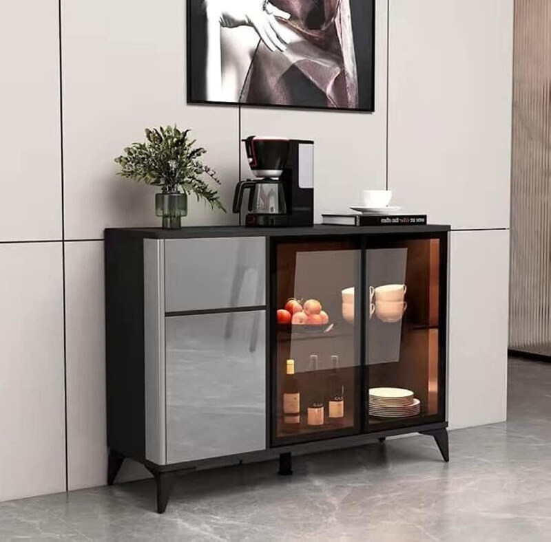 

AWD Elegant Coffee Bar Table, Black/Grey