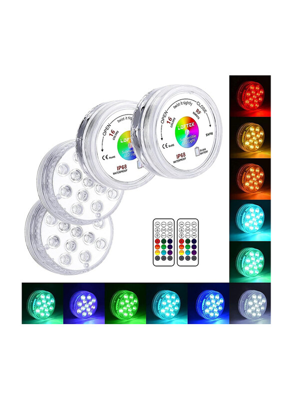 

Generic 13-LED Submersible Lights with Remote Control, White
