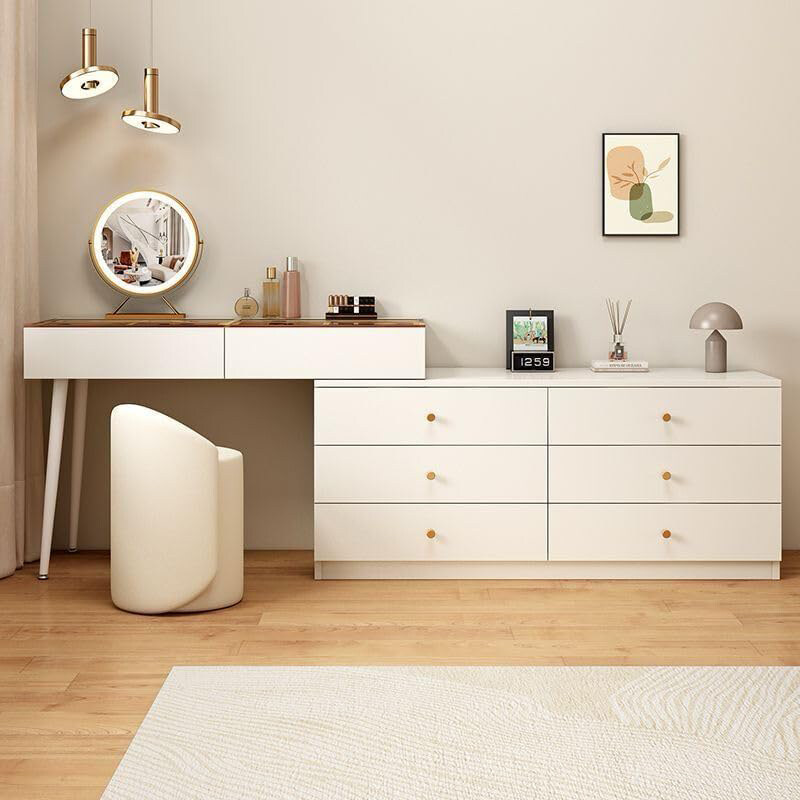 

AWD Dressing Table with Mirror & Stool, White