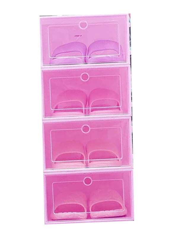 

Generic Plastic 12 Pack Storage Shoes Container, Pink