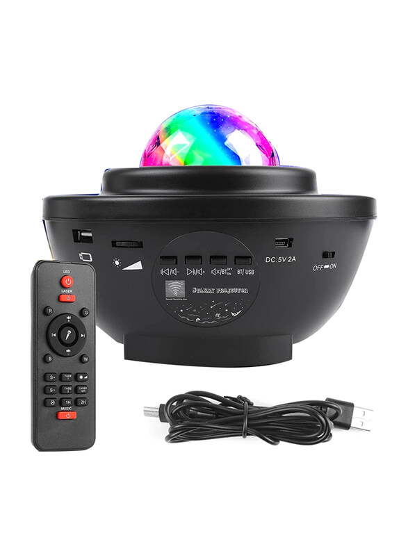

Generic Colourful Night Lightning Baby Star Projector with Bluetooth Music and Remote Control, Black