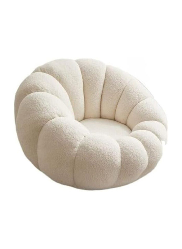 

AWD 360 Rotation Modern Pumpkin Flower Relaxing Chair Sofa, White