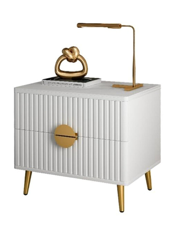 

AWD Classic Design Nightstand Bedside Table, White