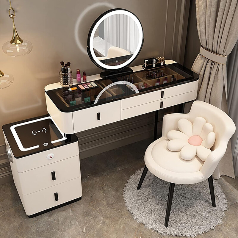 

AWD Smart Makeup Vanity Dressing Table with Chair, White