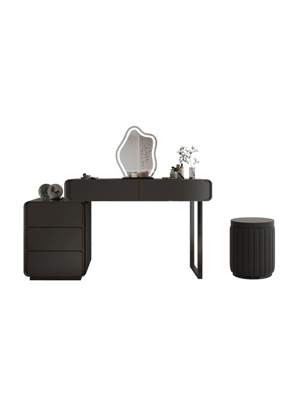 

AWD Vanity Wooden Dressing Table with Mirror, Black