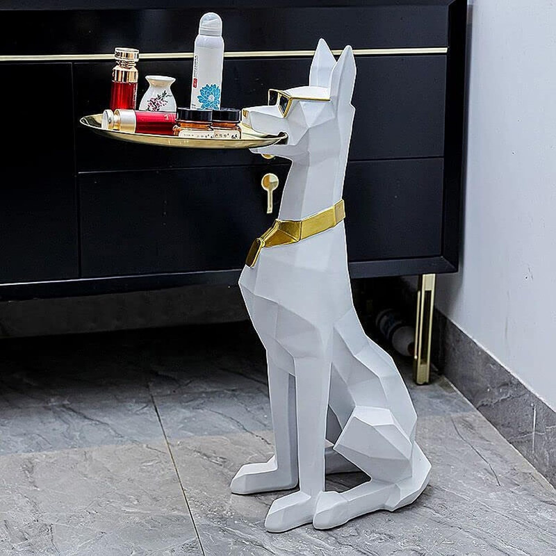 

AWD Dog Shape Holding Tray Coffee Table, White