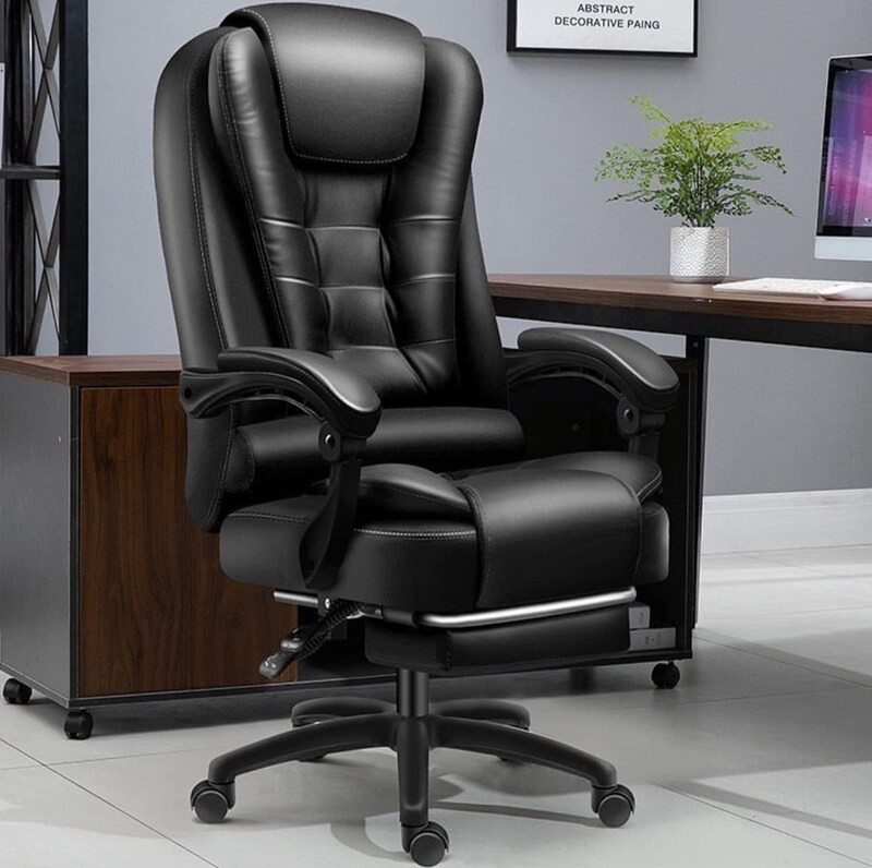 

AWD Luxury Pu Leather Ergonomic Massage Revolving Recliner Swivel Chair, Black
