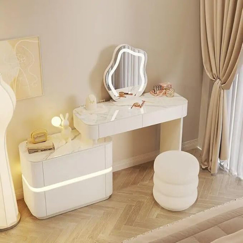 

AWD Dressing Table with LED Mirror, White