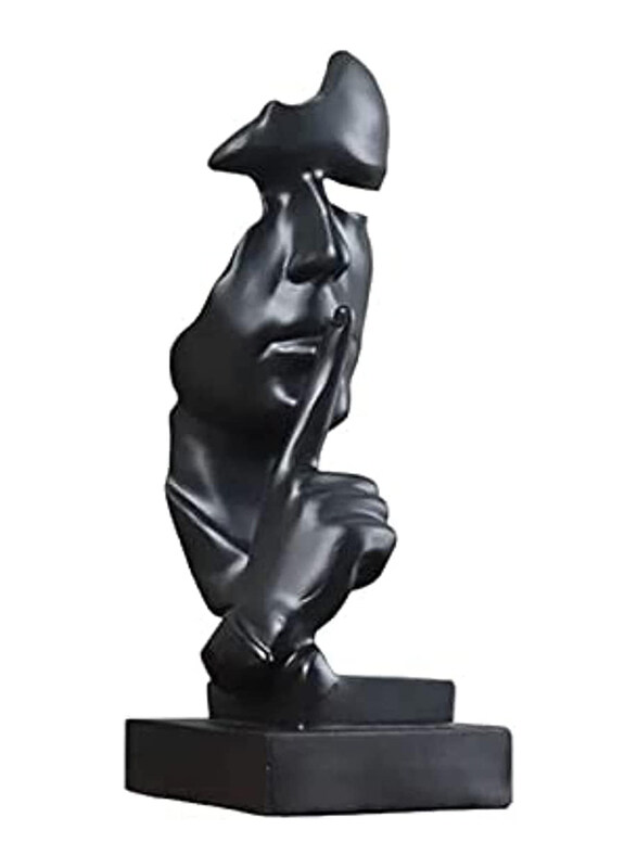 

AWD Abstract & Creative Hand & Face Statues Sculptures Corner Table Desk Decoration, Black