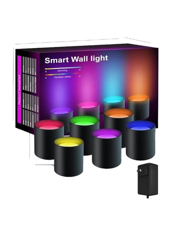 

Generic Smart Wall Light, 6 Pieces, Black