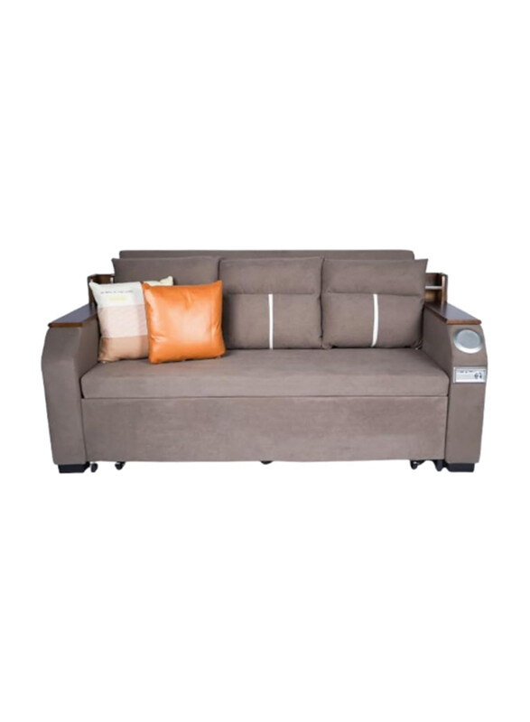 

AWD Modern Extendable 2 in 1 Sofa Bed with Side Pockets, 180cm, Choco