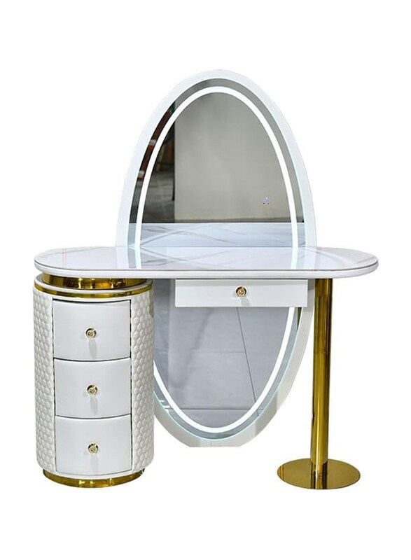 

AWD Vanity Dressing Table with Mirror and Stool, White