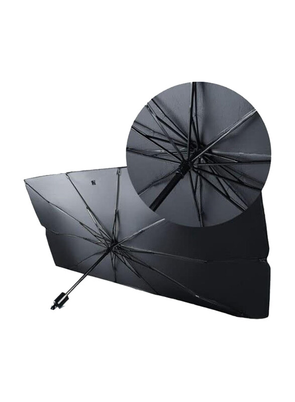 

Generic Car Windshield Sunshade Cover, 140L, Black