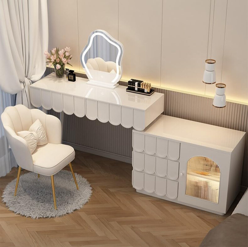 

AWD Makeup Vanity Dressing Table with Chair, White